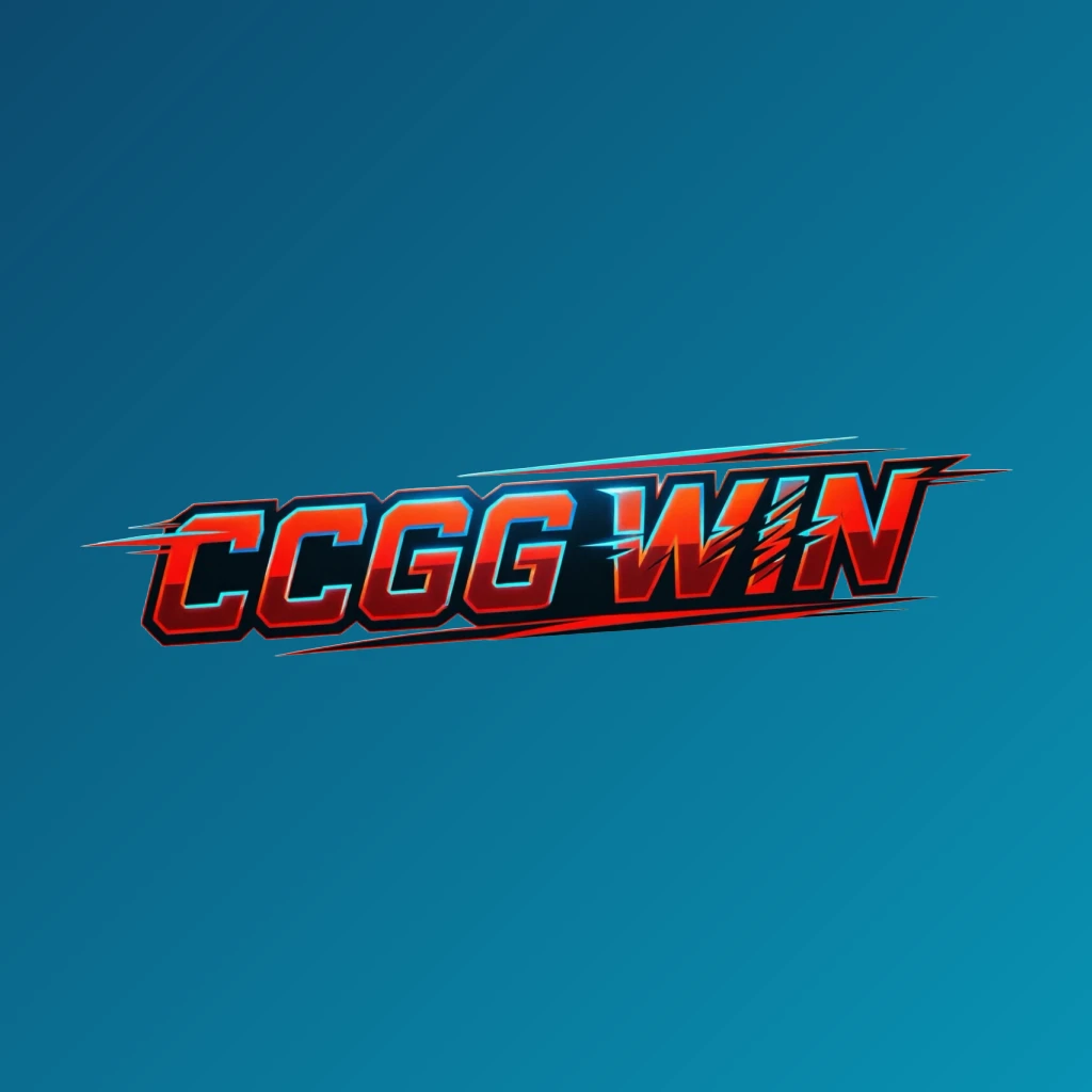 Dynamic sports-style logo for CCGG WIN with sharp shapes and motion effect, featuring bold readable letters in a wide horizontal rectangular wordmark on a transparent background Dynamic sports-style logo for CCGG WIN with sharp shapes and motion effect, featuring bold readable letters in a wide horizontal rectangular wordmark on a transparent background
