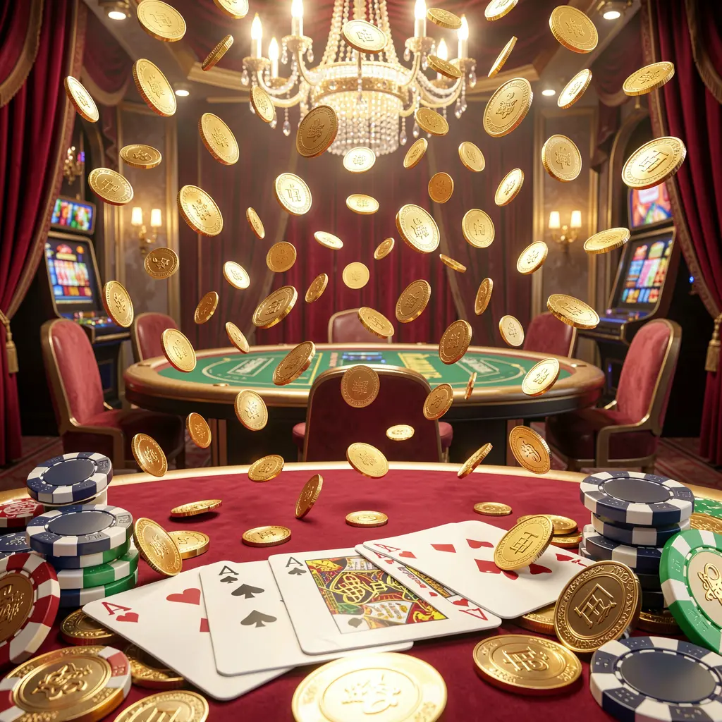 CCGG WIN online gaming platform homepage banner with bright casino lights, golden coins raining, poker chips and playing cards in the foreground, set in a luxury red and gold atmosphere CCGG WIN online gaming platform homepage banner with bright casino lights, golden coins raining, poker chips and playing cards in the foreground, set in a luxury red and gold atmosphere